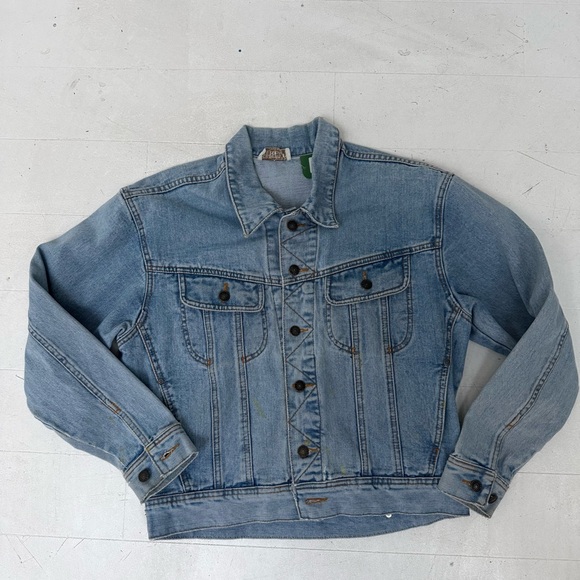 karuba street Jackets & Blazers - Vimtage Stylish Light Blue Denim Jacket 90s Rare Retro Faded Y2k